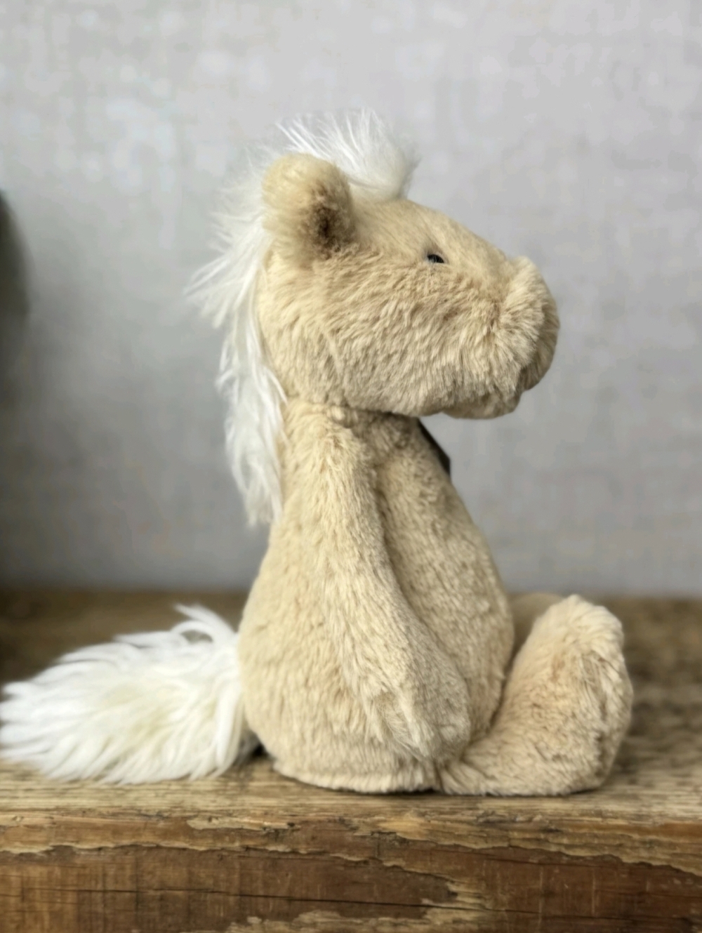*Retired* JellyCat Bashful Pony | Rare White Mane & Tail